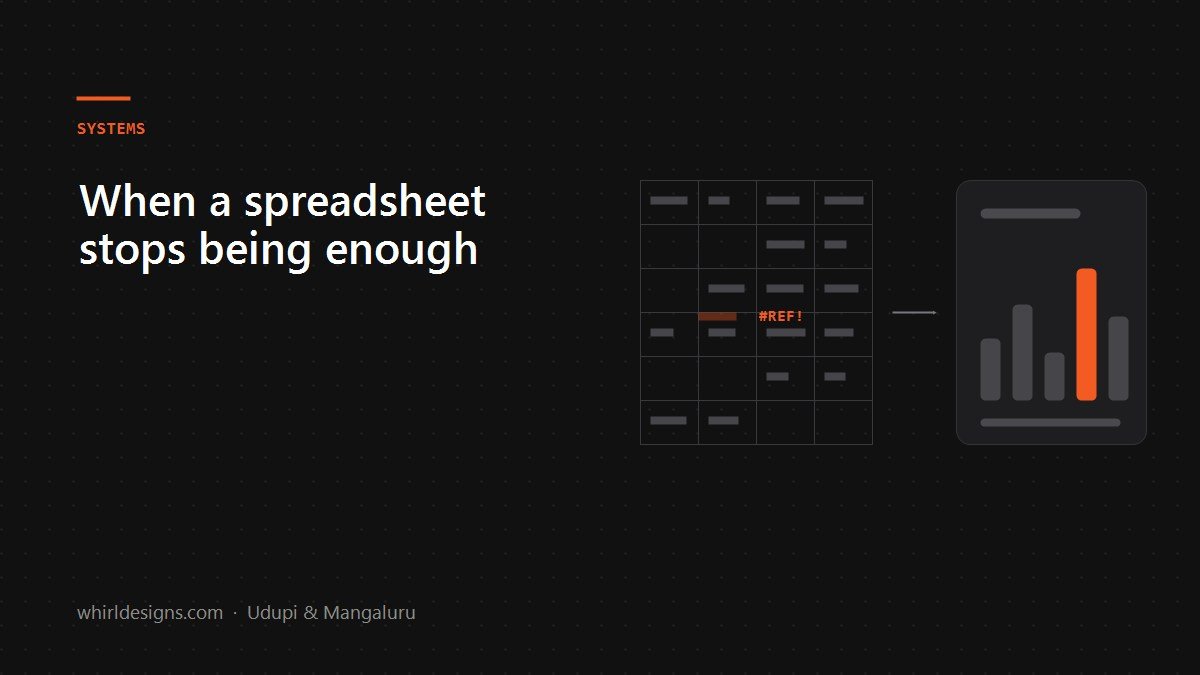 When a spreadsheet stops being enough