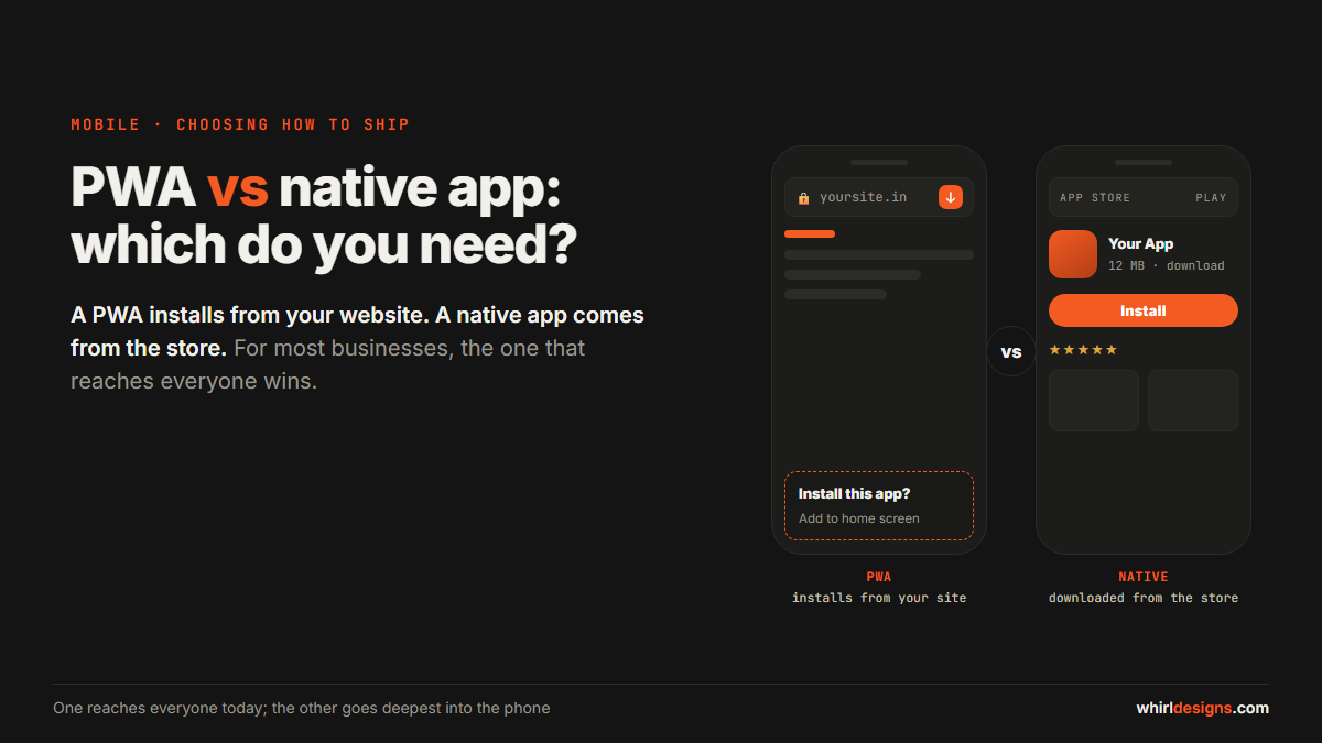 PWA vs native app: which does your business actually need?