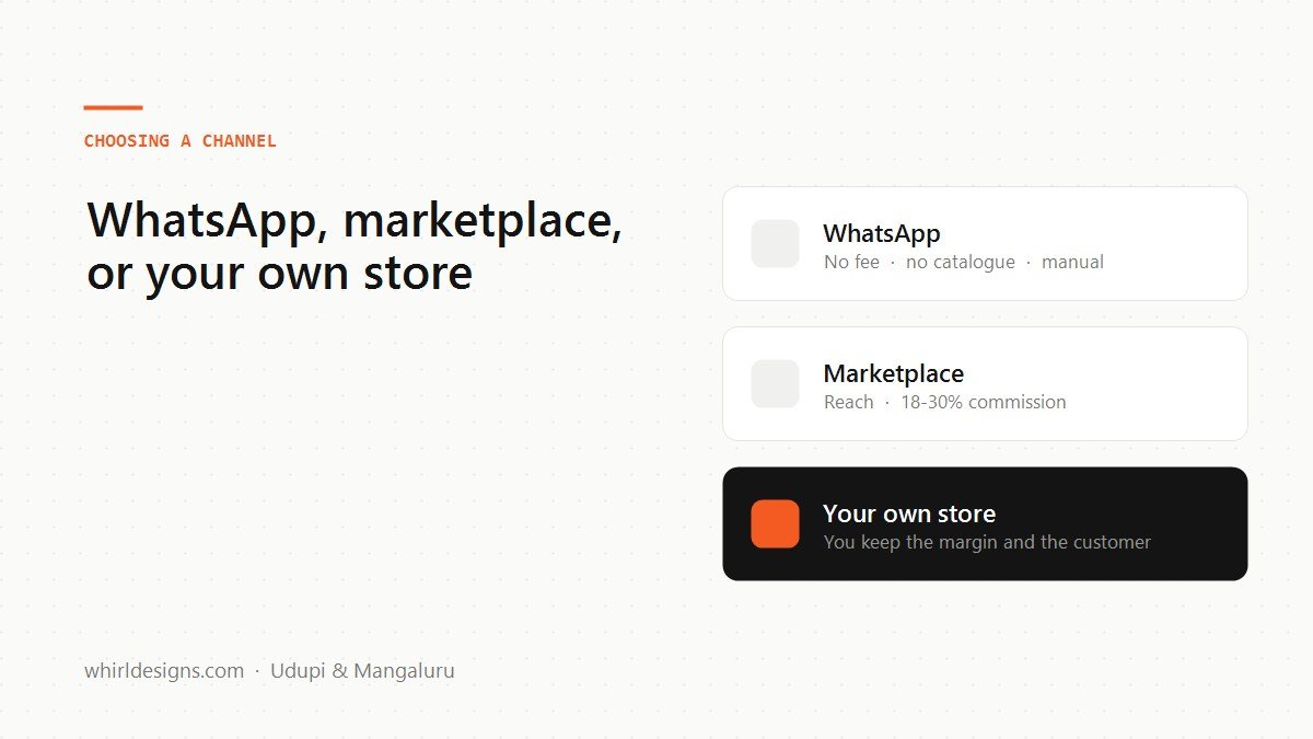 WhatsApp, a marketplace, or your own store?