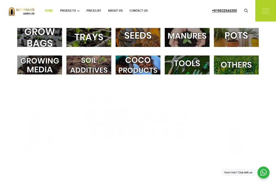 The Nityanand Agro website
